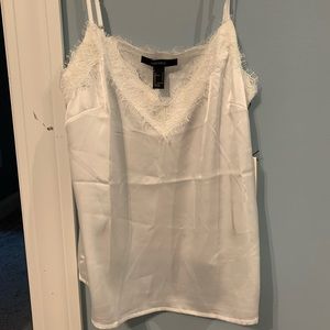 Silk white tank top